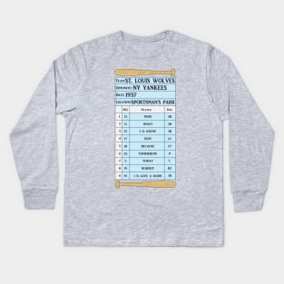 Batting Order Kids Long Sleeve T-Shirt